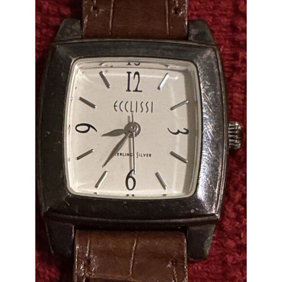 ECCLISSI 21770 925 Sterling Silver Quartz Analog Women's Watch New Battery - Picture 6 of 6